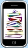 Smart phone displaying a picture of books