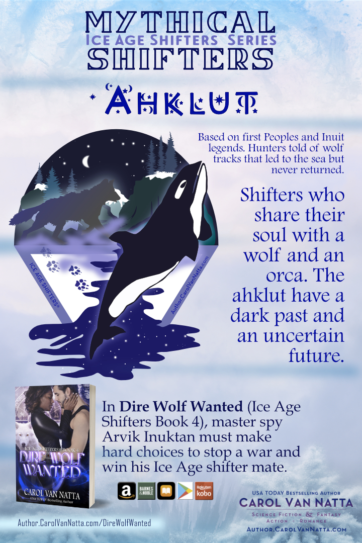 The hero of Dire Wolf Wanted (paranormal romance book) is a mythical ahklut shifter