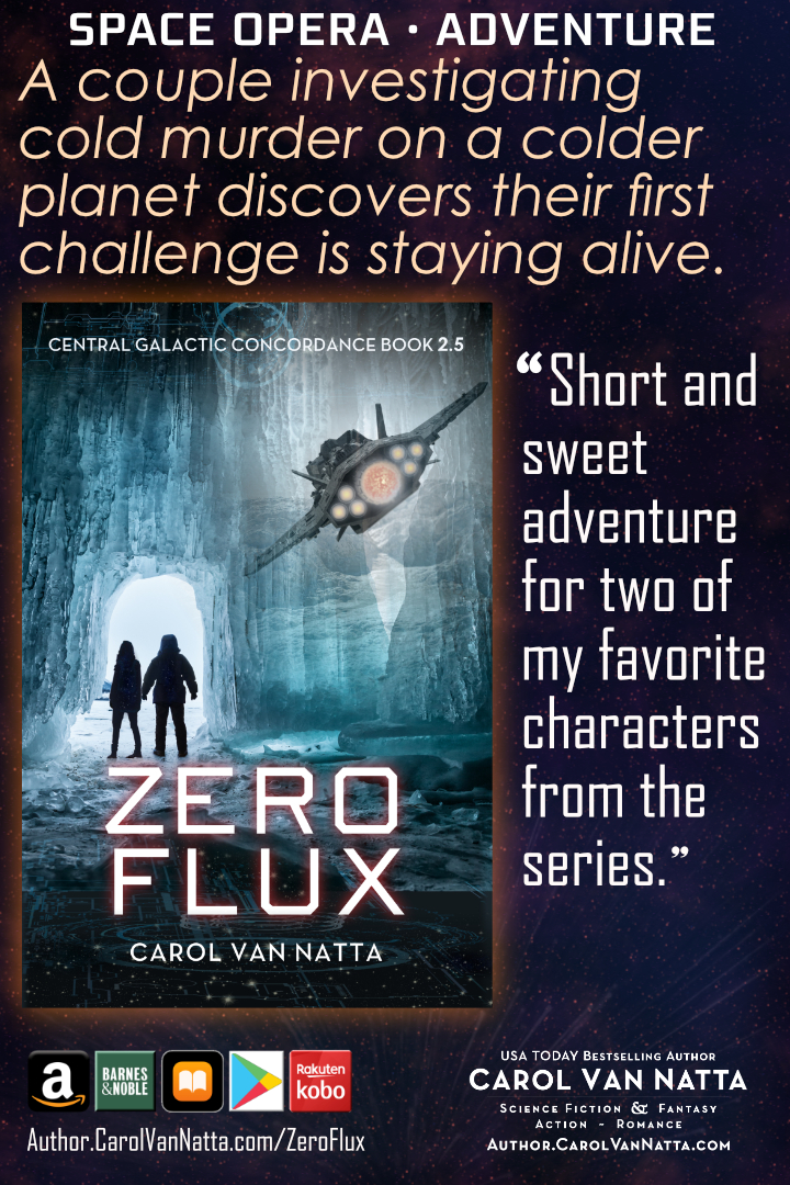 Zero Flux, a space opera novella in the Central Galactic Concordance series