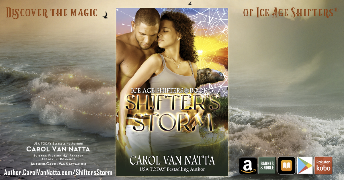 Cover design on a stormy background to illustrate the excerpt from shifters storm