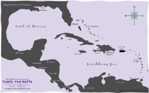 Map of the Caribbean where hurricane recovery is still needed