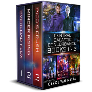 The first three books of the Central Galactic Concordance science fiction romance series