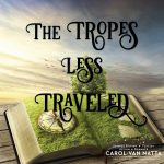 The Tropes Less Traveled - illustration of a book, a compass, and a path toward a tree
