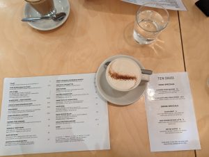 Photo of the menu at Ten Square, a restaurant in Melbourne, Australia