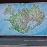 A sign with a handy map of the entire island of Iceland. Photo (c)2023 Carol Van Natta.