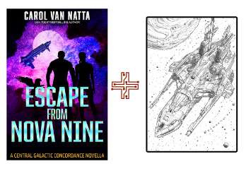 Escape from Nova Nine plus a coloring page, part of the Galactic Pirates Collection Kickstarter special edition