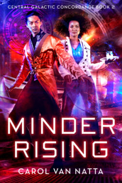 A covert agent asked to train a prodigy telepath discovers he must first keep the boy and his mother alive in a gleaming city full of danger. Minder Rising e-book cover